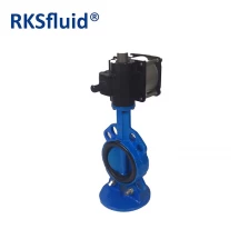 China Chinese China butterfly valve DN100 4IN wafer lug  pneumatic actuator manufacturer