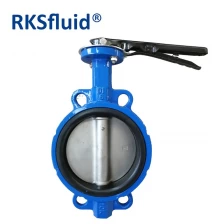 China Low Price DN100  Ductile Cast Iron Wafer/ Lug Type GGG40 316 Handle Butterfly Valve for Water Oil Gas manufacturer