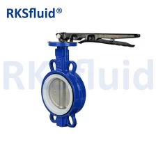 China PTFE seat lined gearbox full bore butterfly valve manufacturer