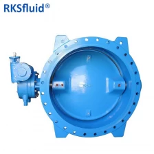 중국 RKSfluid PN16 DN1200 연성 철 더블 플랜지 편심 탄력 착석 버터 플라이 밸브 제조 업체 제조업체