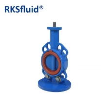중국 RKSfluid 버터 플라이 밸브 웨이퍼 DN80 베어 샤프트 GGG40 몸체 제조업체
