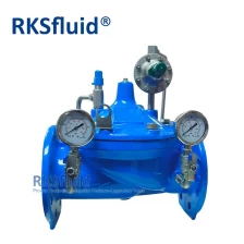 China RKSfluid Válvula de controle de pressão de ferro dúctil DI Redução da válvula de controle solenóide DN100 para trabalho fabricante