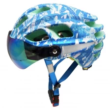 중국 Aero Men's Bike Helmet Road Cycle Helmet With Goggle AU-BM23 제조업체