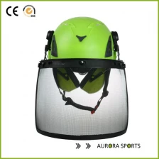 China Protective Safety Helmet AU-M02 climb tree face mask iron mesh helmet manufacturer