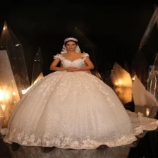 الصين 2019 تصميم جديد الكرة بثوب الزفاف الكلاسيكية فساتين زفاف حبيبته ثوب الأميرة الصانع