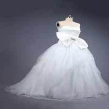 中国 舞会礼服婚纱晚礼服甜心薄带蝴蝶结纱婚纱 制造商