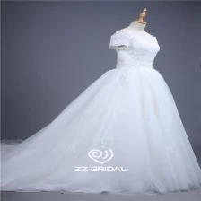 Chine Chine courte dentelle manches hors mariage épaule perles appliqued fournisseur de robe fabricant