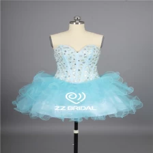 Chine Mignon diamants chérie décolleté mini jupe courte bleu clair robe de soirée fabricant