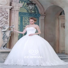 Kiina Muoti pehmeä pitsi kultaseni pääntie applikoiduilla prinsessa häät pukeutua tehdas valmistaja