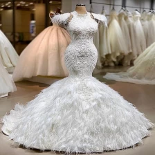 Kiina Latest Design Luxury Mermaid Sexy Long Train Vestido De Novia wedding dress ball gown valmistaja