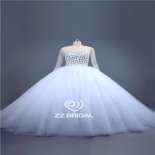 Chine Manches longues de luxe en perles encolure robe de bal robe de mariée de princesse fabricant fabricant