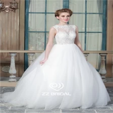 الصين صنع في الصين بلا أكمام الوهم مرة أخرى للخروج الأميرة الزفاف ثوب المورد الصانع
