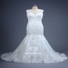 Chine New illusion d'arrivée complète corsage robe de mariée sirène appliqued fabriqués en Chine fabricant