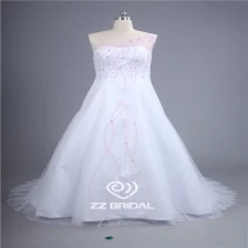 Chine Nouvelle arrivée robe rose pailleté A-ligne de mariée en dentelle-up fabriqués en Chine fabricant