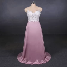 Chine Nouveau design robe formelle fabricant de robe de mariage perlé A Line 2 in 1 Robes de mariée fabricant