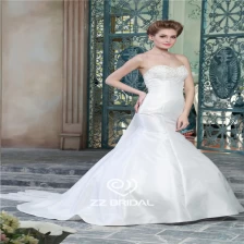 Chine Perles paillettes Sexy style sirène backless robe de mariée avec l'usine mousseline châle fabricant