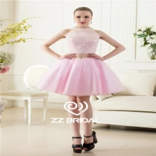 الصين مثير اللؤلؤ صد كامل الرسن مرة أخرى للخروج اثنين من قطعة وردي قصير مساء اللباس الصانع