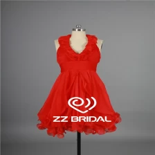 Chine Courte robe de soirée licol sans manches dos nu, robe rouge fille mignonne fabriqués en Chine fabricant
