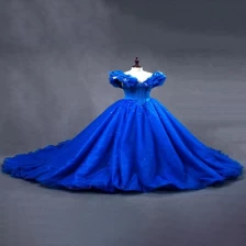 China Impressionante serviço OEM plus size Vestidos de baile Royal Blue fabricante