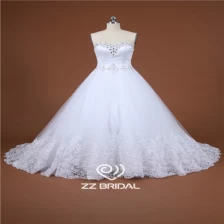 Chine Haut en dentelle perlée appliqued décolleté amie jaune lacets A-ligne robe de mariée fabricant