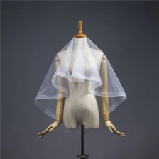 Kiina ZZ Bridal 2017 uusi muotoilu lyhyt amerikkalainen Tylli morsiamen Wedding huntu valmistaja
