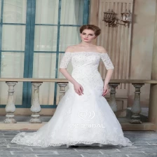 China ZZ Bridal 2017 off Schulter Lace Applikationen und Beaded Mermaid Wedding Dress Hersteller