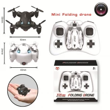 China 2.4G 6 Axis Gyro Folding Mini Drone With 2.0MP HD Camera RC Pocket Quadcopter with Headless Mode& One Key Return manufacturer