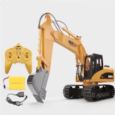 China Hot Sale Toys 15 Channel 2.4G 1/12 Electric RC Metal Excavator With 680-degree Rotation RC Car With Battery RTG manufacturer