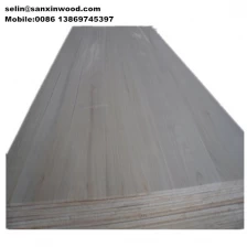 中国 15/18/27mm paulownia edge glued panel used for coffin furniture メーカー