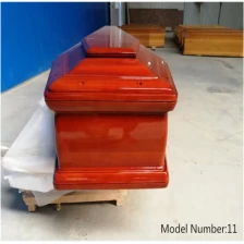 China Wholesale Solid Oak Wooden Coffin for Funeral Use manufacturer