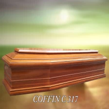 porcelana funeral supplies Euro Style Wood Coffin fabricante