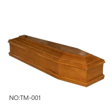 China funeral supplies European  Spain Style Wood Coffin fabricante