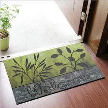 China Blumen-Design Bereiten Gummi Fußmatte Hersteller
