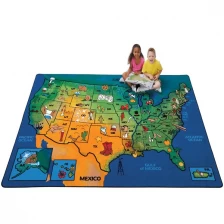 China Kid Rug with Map Printed manufacturer