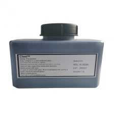 porcelana Tinta negra UV IR-262BK de alta adherencia para Domino fabricante