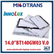 China 14.0 "Innolux WLED backlight laptop display LED BT140GW03 V.0 1366 × 768 cd / m2 a 200 C / R 600: 1 fabricante