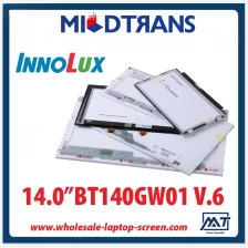 China 14.0 "notebook backlight Innolux WLED TFT LCD BT140GW01 V.6 1366 × 768 cd / m2 220 C / R 600: 1 fabricante