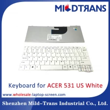 China US White laptop Keyboard for ACER 531 manufacturer