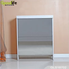 Cina 2 drawers mirror rotatable shoe rack designs wood GLS18702 produttore