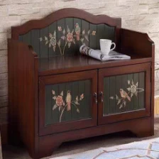 الصين 2019 new design Goodlife Houseware  luxury and fashion American style  2  doors shoe cabinet colorful shoe stool الصانع