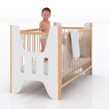 China Solid wood Adjustable Baby bed（large) manufacturer