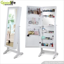 China Amazing furniture standing mirror jewelry armoire with little dresser manufacturer