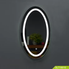 الصين Modern Oval shape bathroom mirror with light and touch switch supply by China manufacturer الصانع