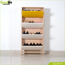 China Chinese Shenzhen Goodlife housewear 4 layers tall wooden over door shoe rack storage for closets cabinet manufacturer