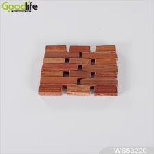 Китай Classic Design Teak wood coaster , coffee pad,Teak color IWS53220 производителя