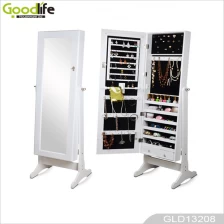 China Earrings organizer jewelry cabinet whit floor standing mirror GLD13208 manufacturer