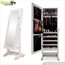 Chiny Europe Amazon hot selling standing jewelry storage cabinet dresser mirror GLD15331 producent