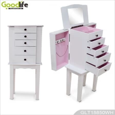 China Europe style furniture wooden jewelry box with standing design manufacturer