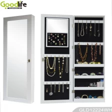 China Fashion living room furniture wall mount wooden jewelry cabinet with mirror manufacturer