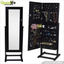 China Freestanding Amazon hot sale wooden jewelry cabinet with mirror GLD14638 manufacturer